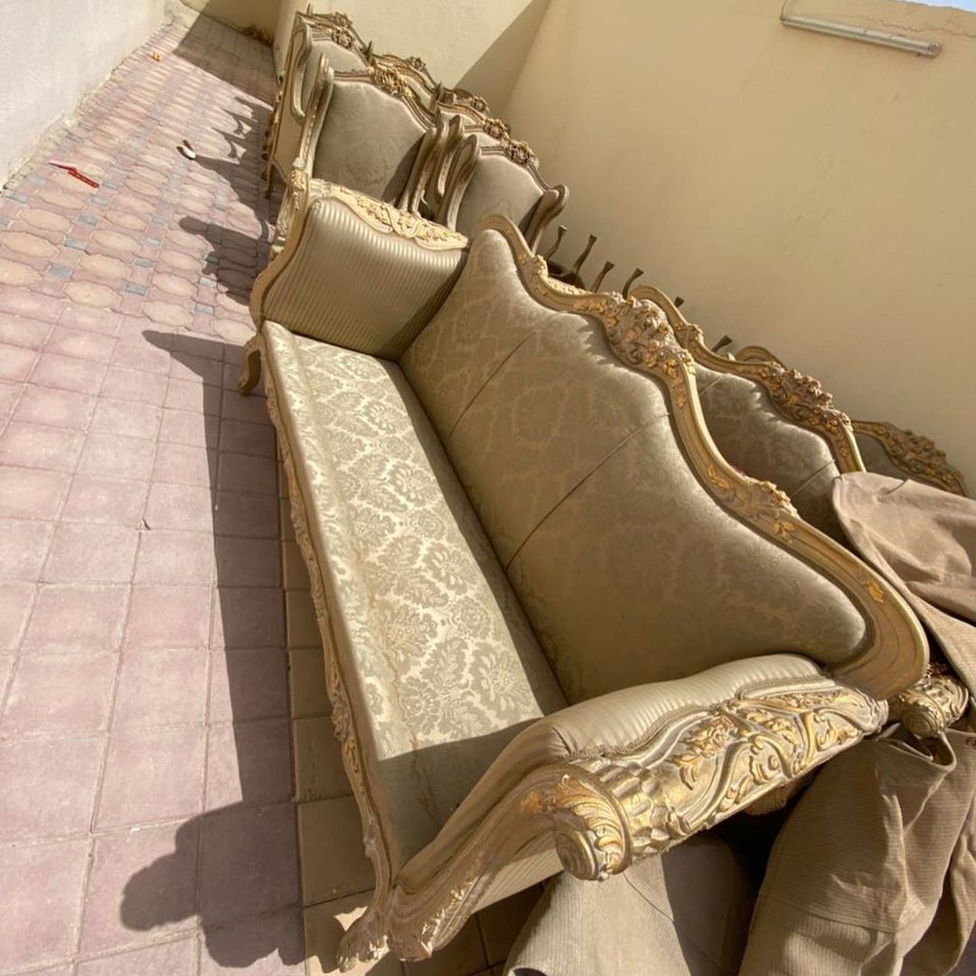 طقم كنب خشب