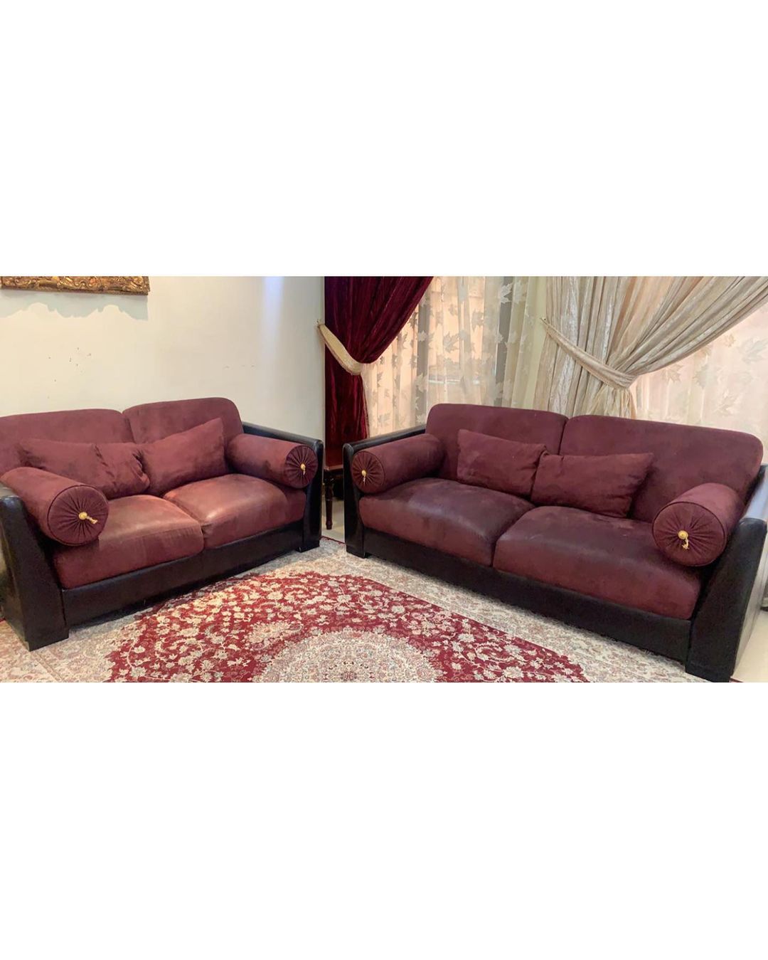 غرفة نوم - سرير + 2 كومودينة + تسريحة + طقم كنب